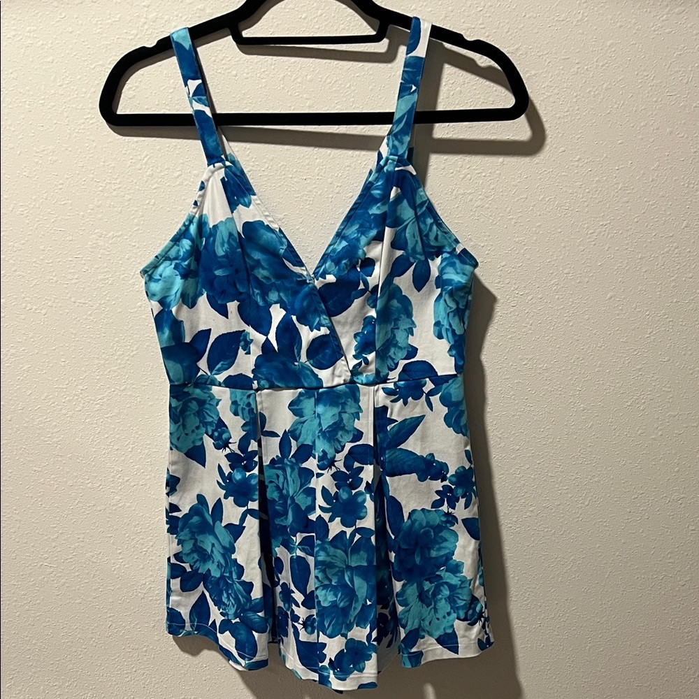 MINKPINK Blue Floral Romper